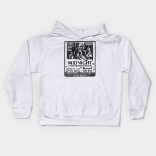 Midnight Drive-In 80s Horror Movies Flyer Kids Hoodie